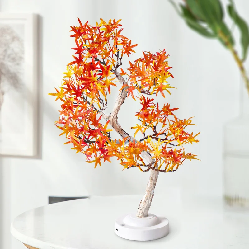 LumiLeaf - Candeeiro de Árvore Bonsai Esdoorn com LED – Candeeiro de Mesa Aconchegante para Sala e Quarto