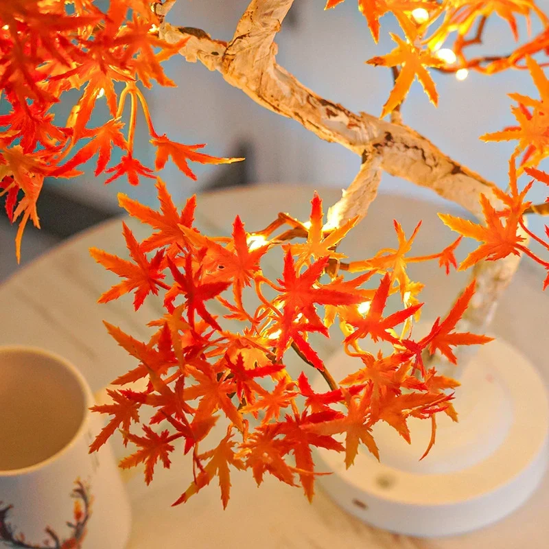 LumiLeaf - Candeeiro de Árvore Bonsai Esdoorn com LED – Candeeiro de Mesa Aconchegante para Sala e Quarto