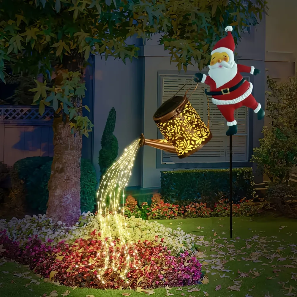 LumiLicht - Luz de Jardim LED com Cascata de Energia Solar, Regador Decorativo