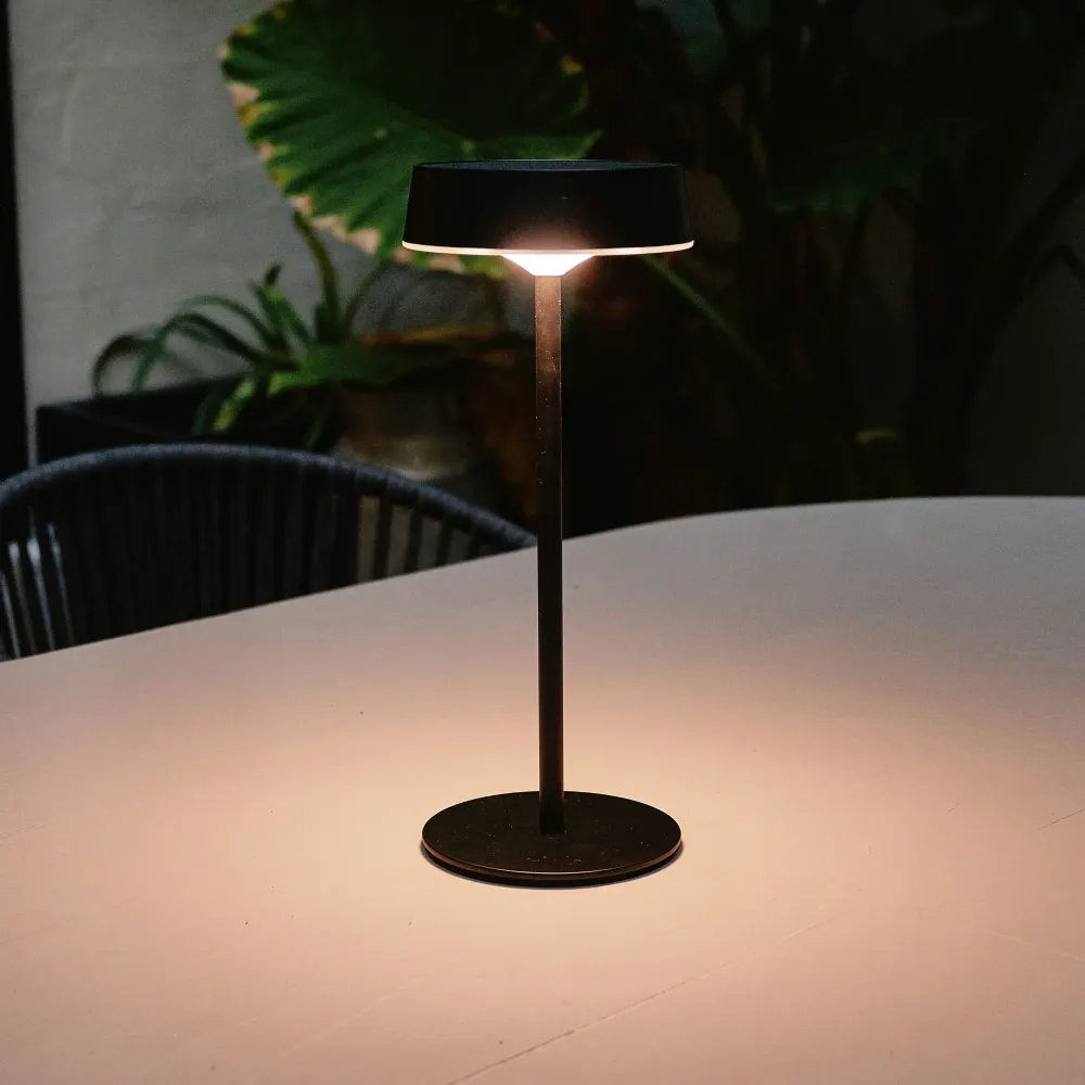 Luminária de mesa solar LED CCT - Controle por toque - Recarregável - Portátil