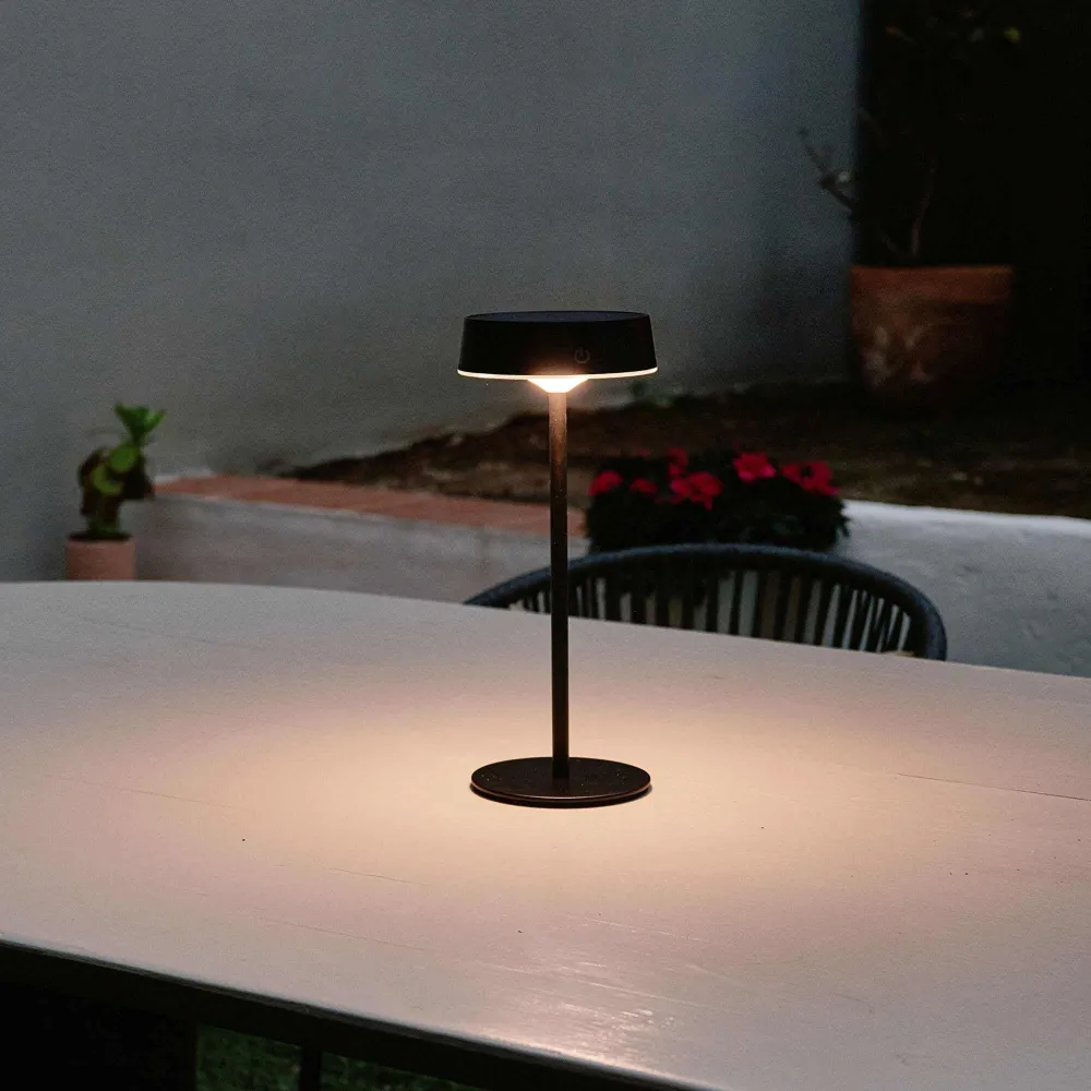 Luminária de mesa solar LED CCT - Controle por toque - Recarregável - Portátil