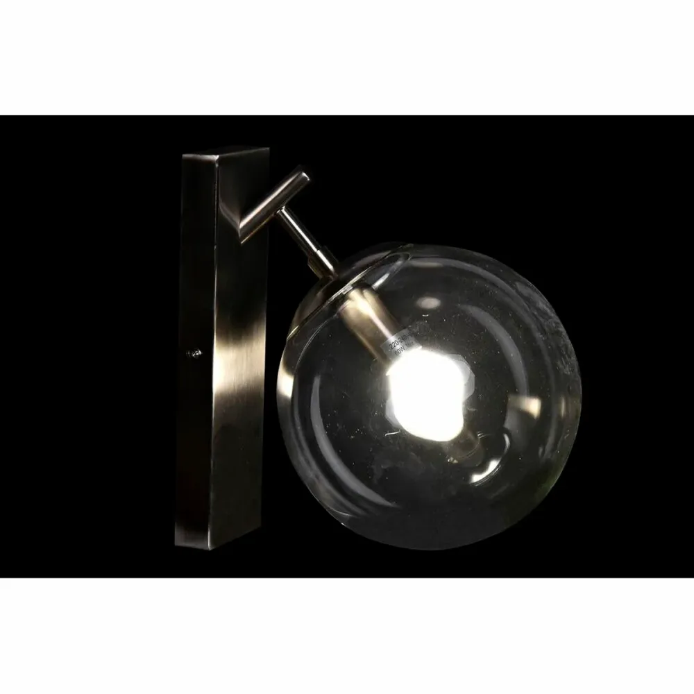 Luminária de parede DKD Home Decor 25W Cristal Prateado Metal 220 V (20 x 25 x 27 cm)