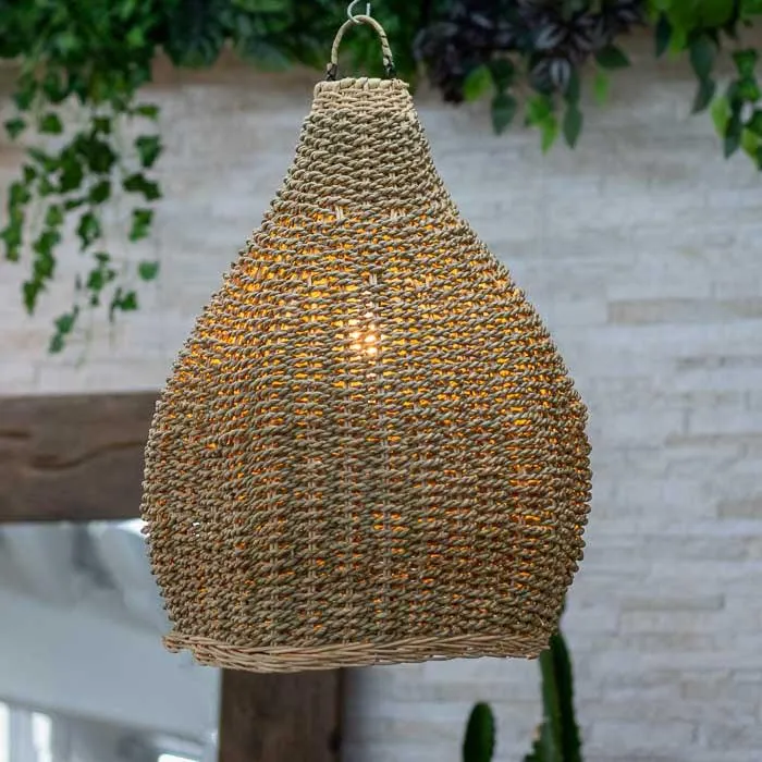 Luminária Pêndulo em Fibra Natural