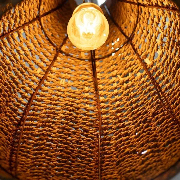Luminária Pêndulo em Fibra Natural