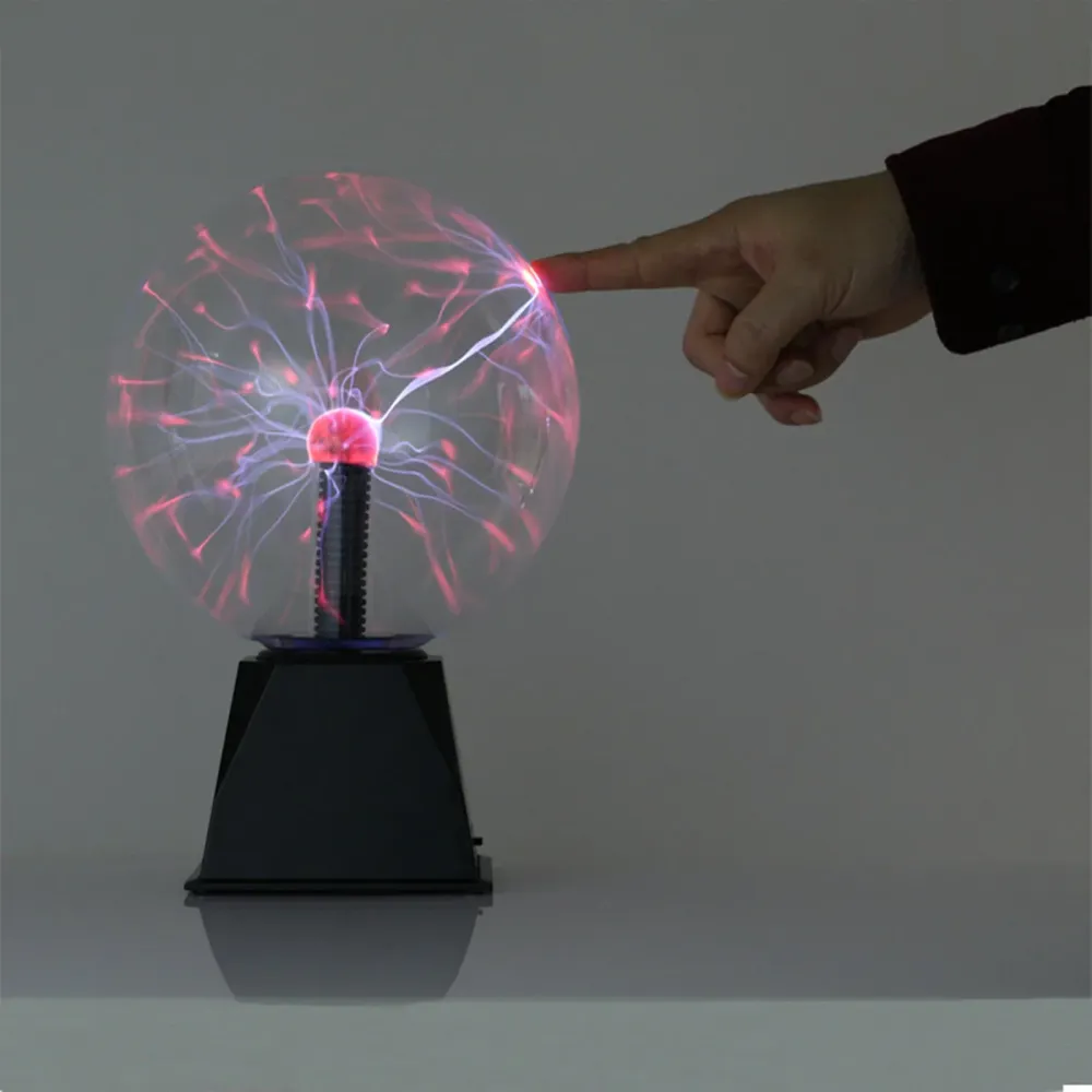 LumiPlasma – Lâmpada de Plasma Interativa com Controlo por Toque, Candeeiro de Mesa Decorativo