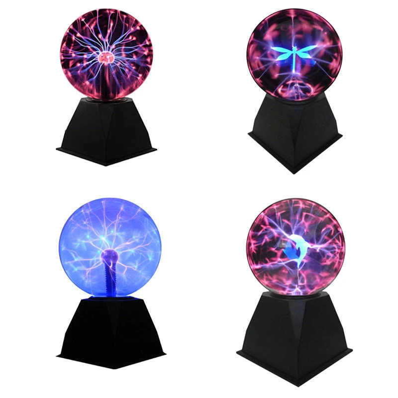 LumiPlasma – Lâmpada de Plasma Interativa com Controlo por Toque, Candeeiro de Mesa Decorativo