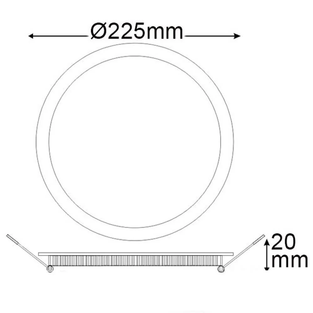 Luz LED de encastrar 18W redonda