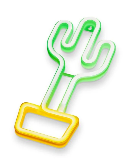 Luz Neon Cellularline Neon Wall Cactus