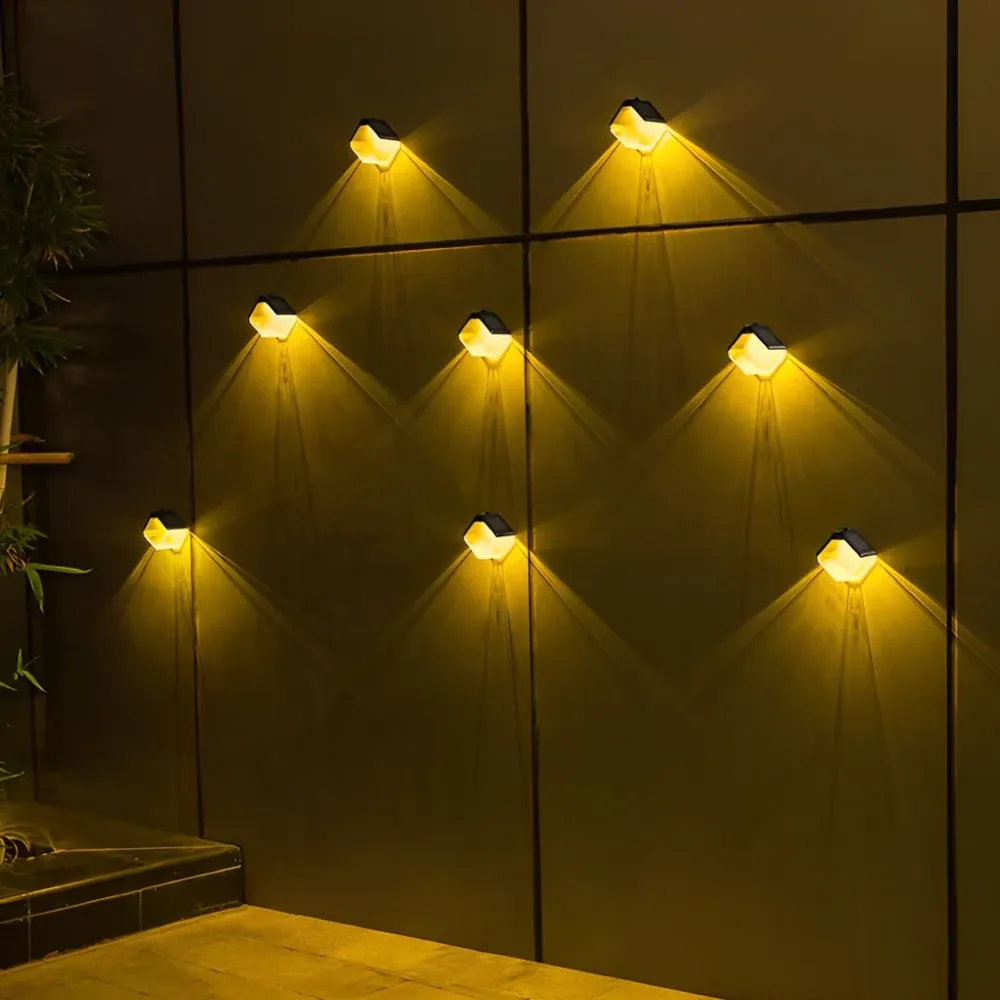 Luz de Parede Solar Moderna LED Impermeável Multicolorida