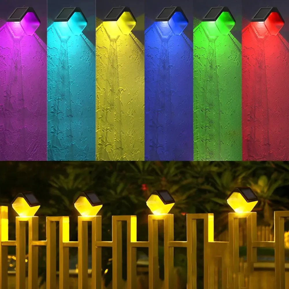 Luz de Parede Solar Moderna LED Impermeável Multicolorida