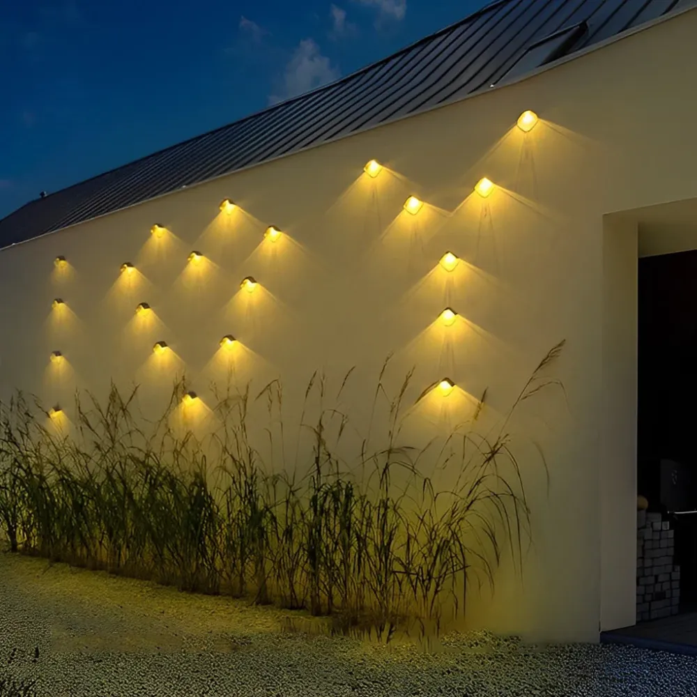 Luz de Parede Solar Moderna LED Impermeável Multicolorida