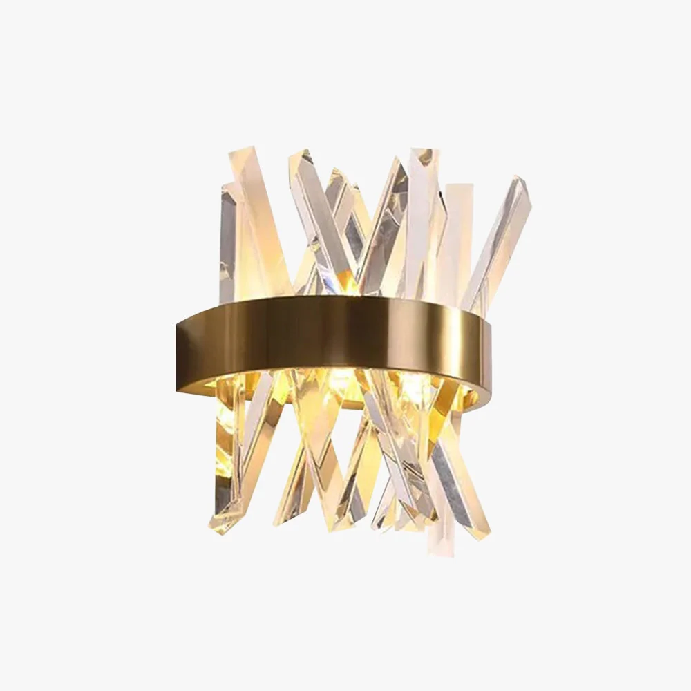 Marilyn Moderno Candeeiro de Parede LED Interior Dourado Quarto/Sala Metal Cristal