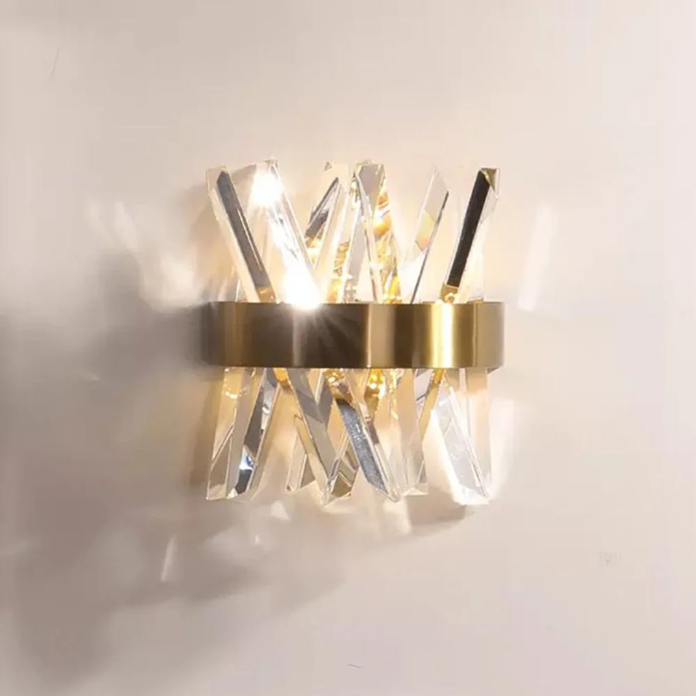 Marilyn Moderno Candeeiro de Parede LED Interior Dourado Quarto/Sala Metal Cristal
