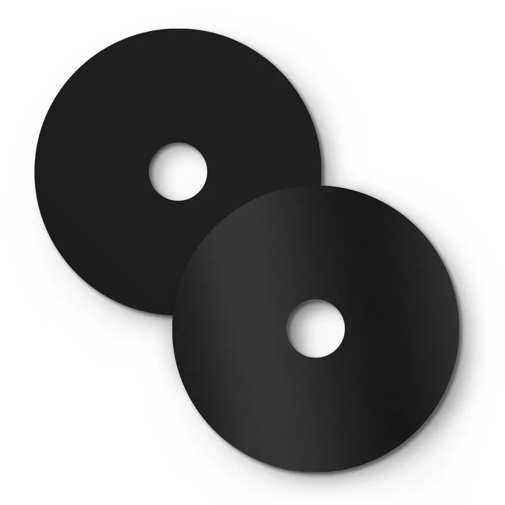 Mini prato Ellepì 'Solid Color' Preto para lâmpadas, diâmetro 24 cm - Fabricado em Itália