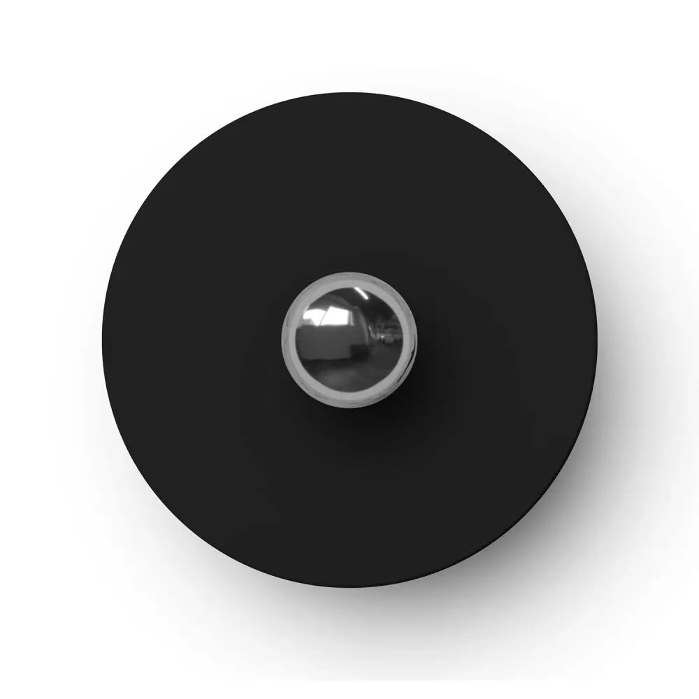 Mini prato Ellepì 'Solid Color' Preto para lâmpadas, diâmetro 24 cm - Fabricado em Itália