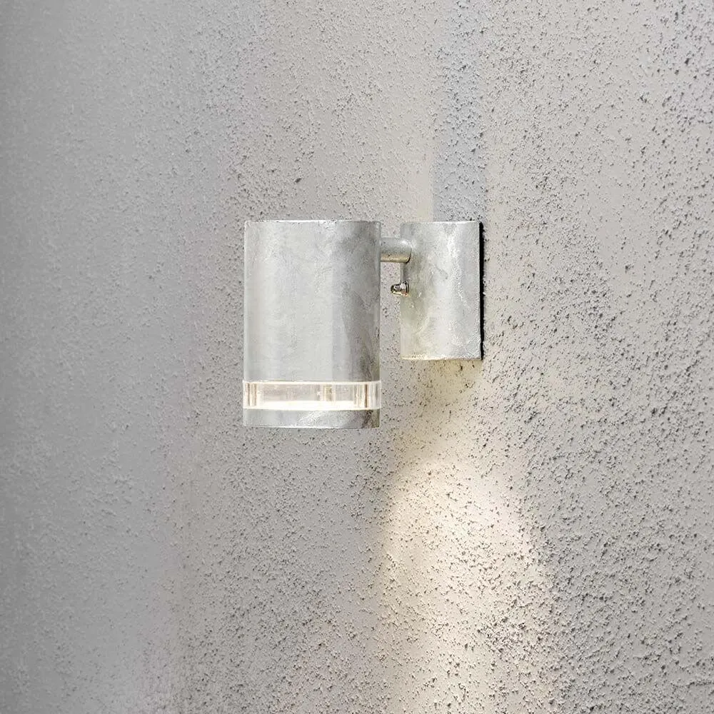 Modena refletor de lâmpada de parede externa, vidro acrílico transparente