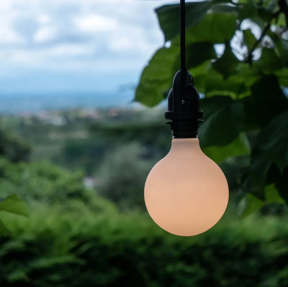 Modulair Lâmpada para abajur de exterior com 1,5 m de cabo têxtil, base de teto e casquilho IP65 à prova de água - Grafite
