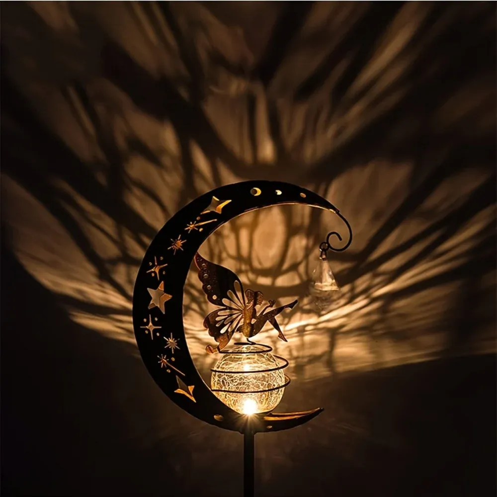 MoonLicht - Encantadora Lâmpada de Jardim Sol-Lua, Impermeável e Poupa Energia