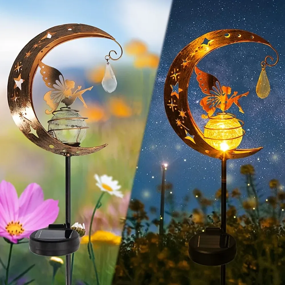 MoonLicht - Encantadora Lâmpada de Jardim Sol-Lua, Impermeável e Poupa Energia