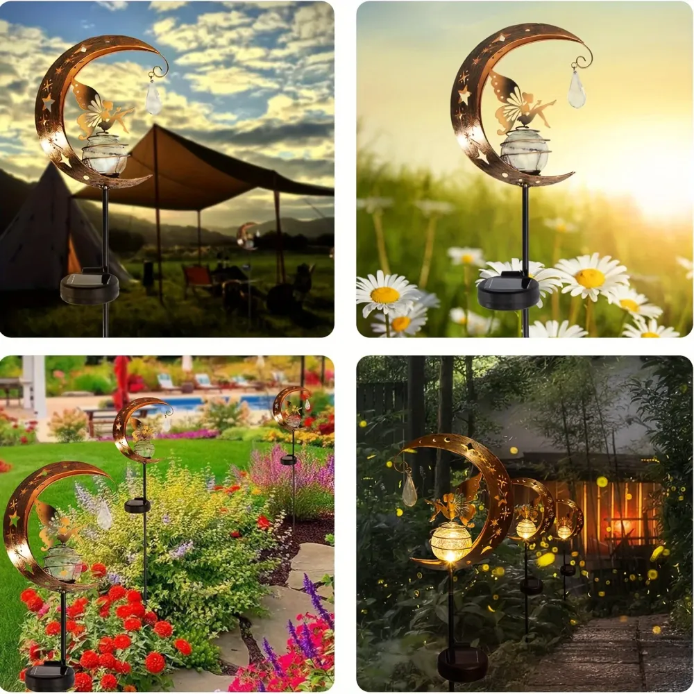 MoonLicht - Encantadora Lâmpada de Jardim Sol-Lua, Impermeável e Poupa Energia