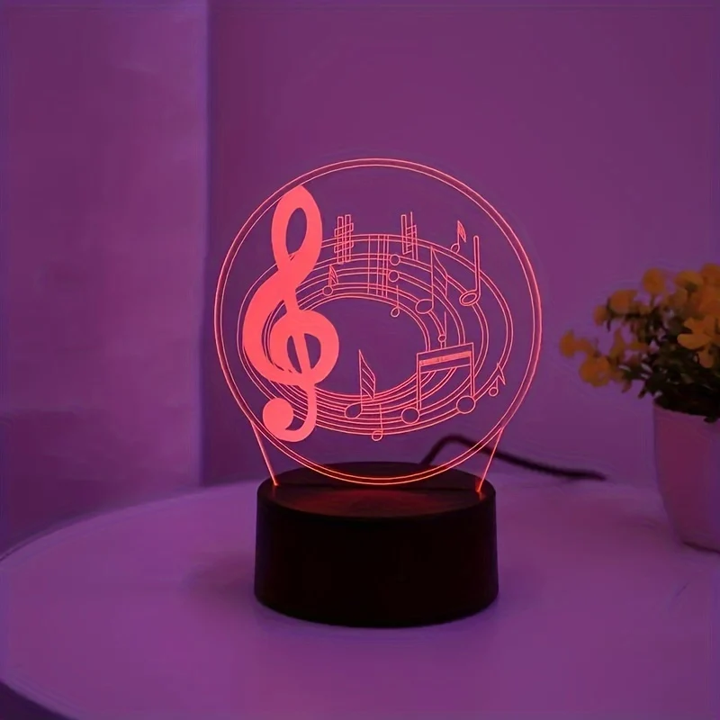 MuziekLicht - Candeeiro de Mesa Moderno em Acrílico com Controlo Tátil e Ligação USB