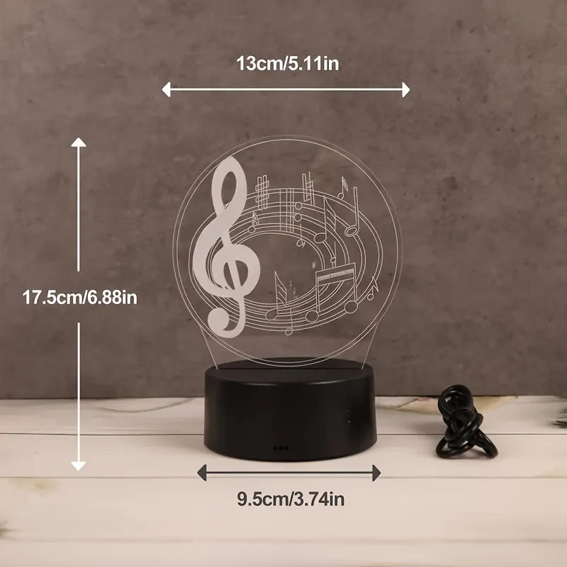 MuziekLicht - Candeeiro de Mesa Moderno em Acrílico com Controlo Tátil e Ligação USB