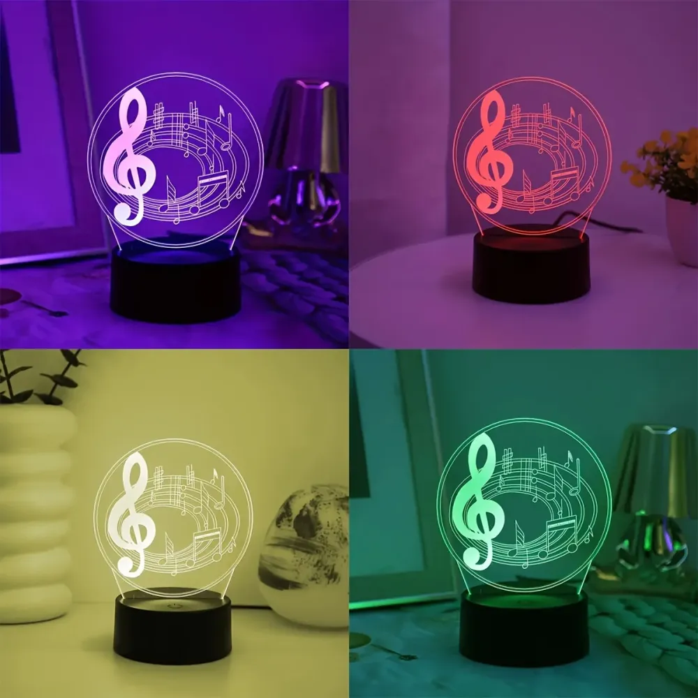 MuziekLicht - Candeeiro de Mesa Moderno em Acrílico com Controlo Tátil e Ligação USB