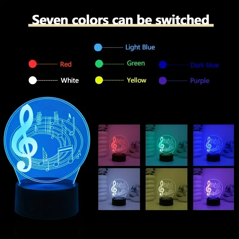 MuziekLicht - Candeeiro de Mesa Moderno em Acrílico com Controlo Tátil e Ligação USB