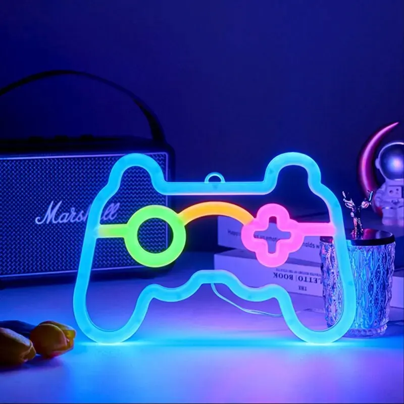 NeonGlow - Sinal de Néon Controlador de Jogo LED para Jogadores