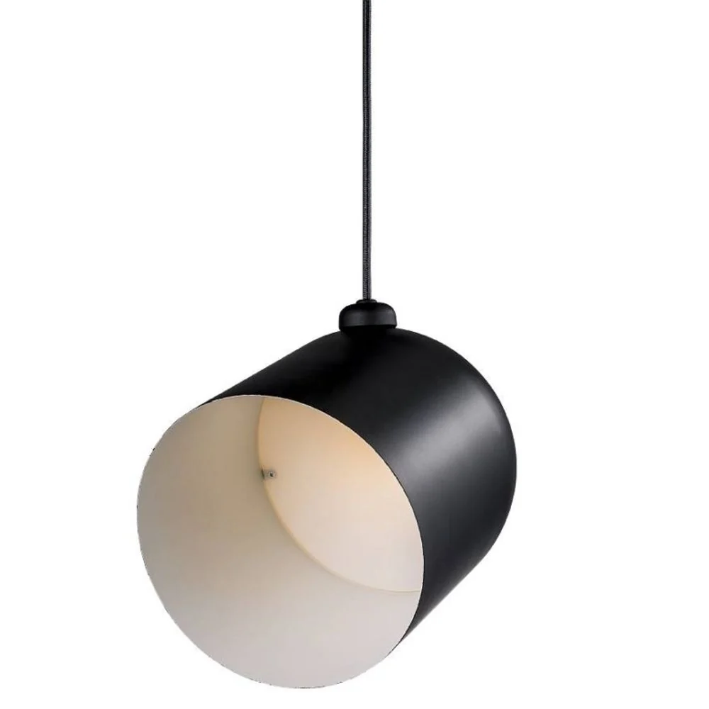 Ângulo de lâmpada pendente de LED preto