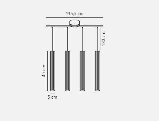 Nordlux - candeeiro de teto suspenso Vico 4-Rail