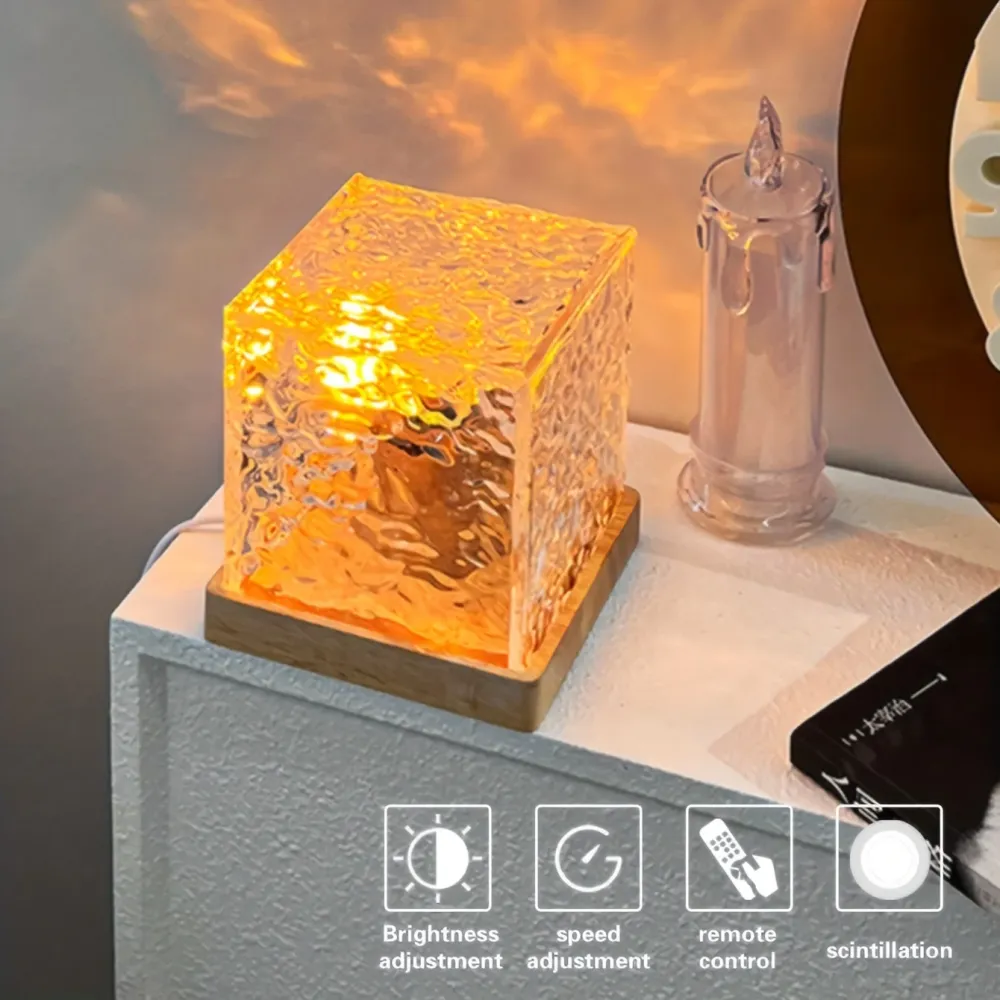 OceanWave - Candeeiro Noturno LED de 16 Cores com Efeito de Ondas