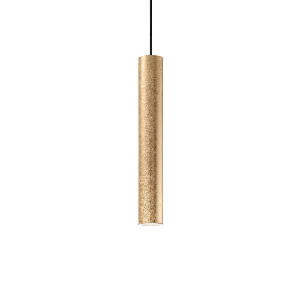 Olhe cilindro de lâmpada pendente Ø 6cm folha de ouro real
