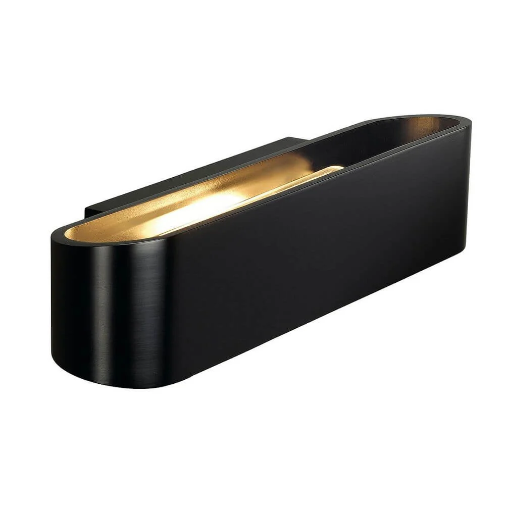 OSSA R7S 300 Lâmpada de parede Oval Schwarz-Matt