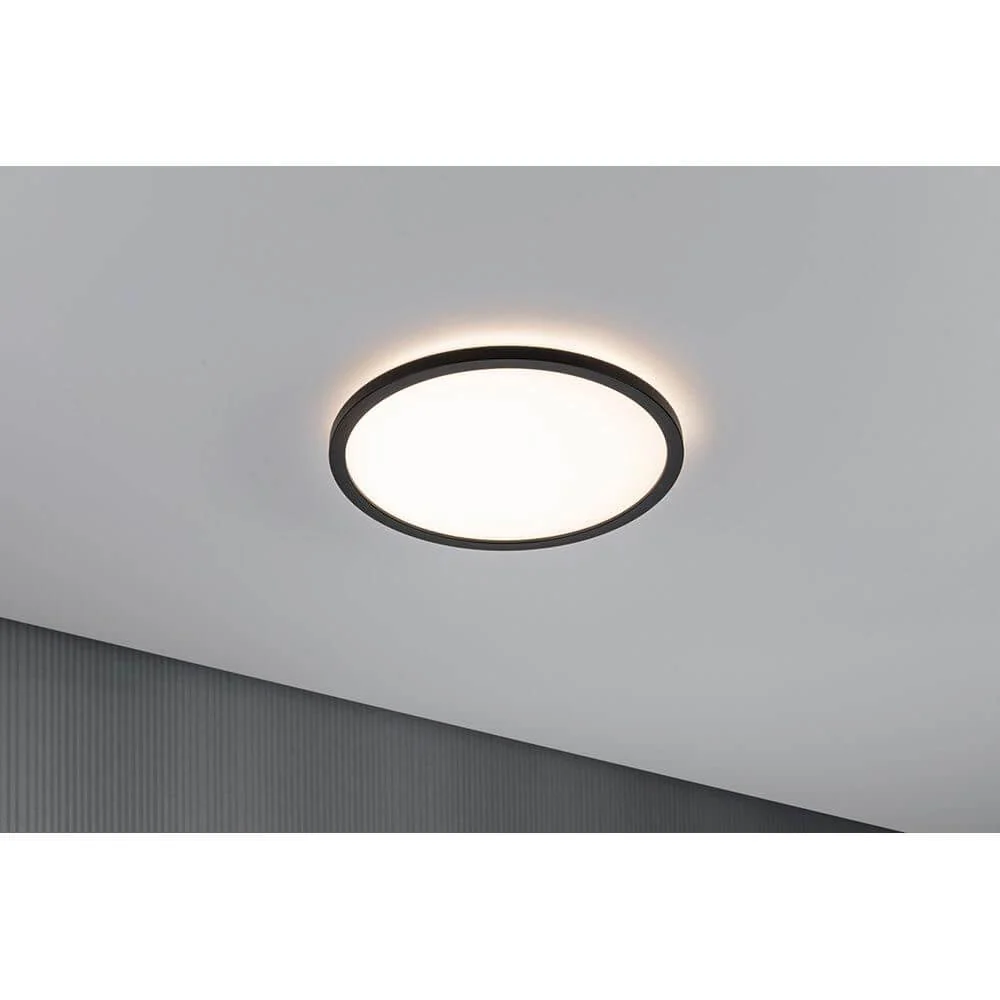 Painel LED Atria Shine Redondo Ø 29cm Preto