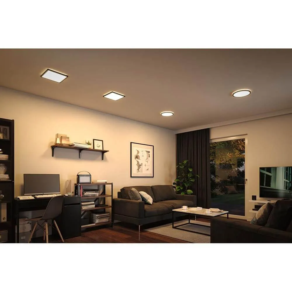 Painel LED Atria Shine Round Preto