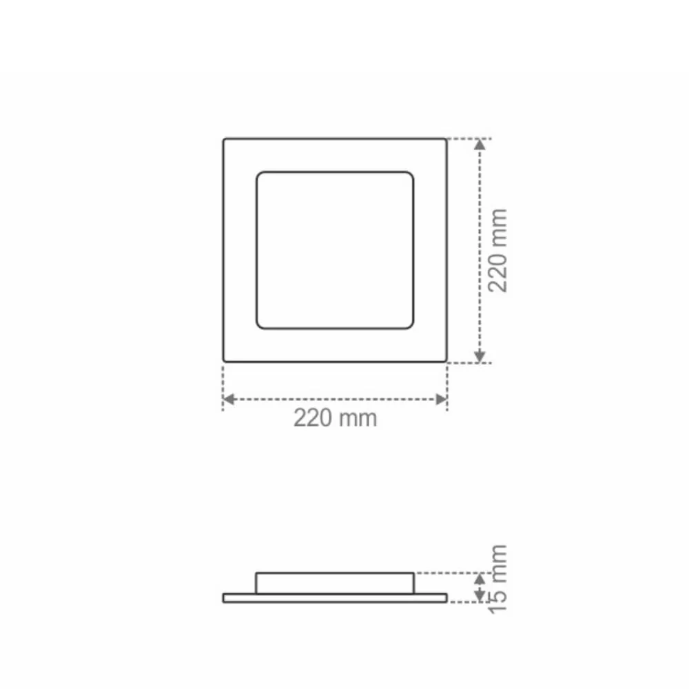 Painel Led Embutir 18W Quadrado Smart WI-FI Taschibra