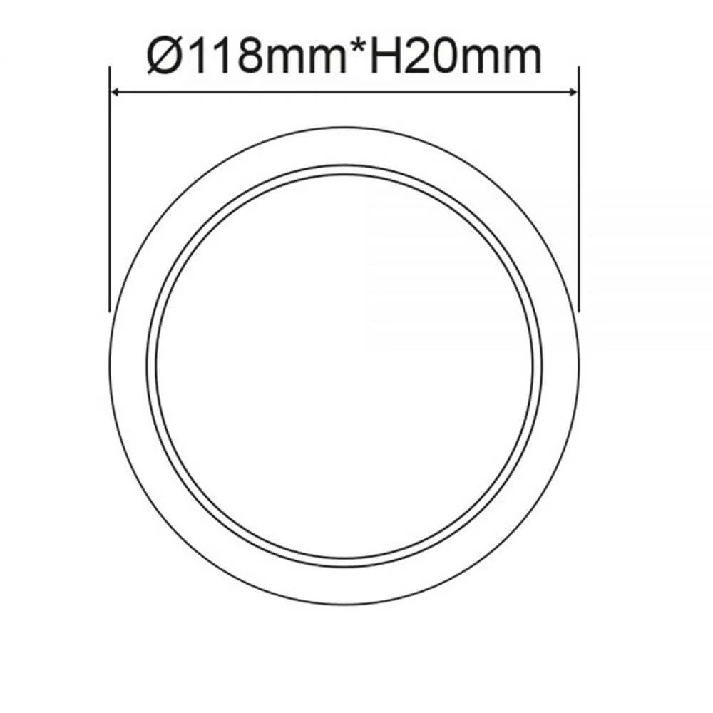 Painel de LED de instalação Ø 12cm Flex 8W decote 5-10 cm branco quente