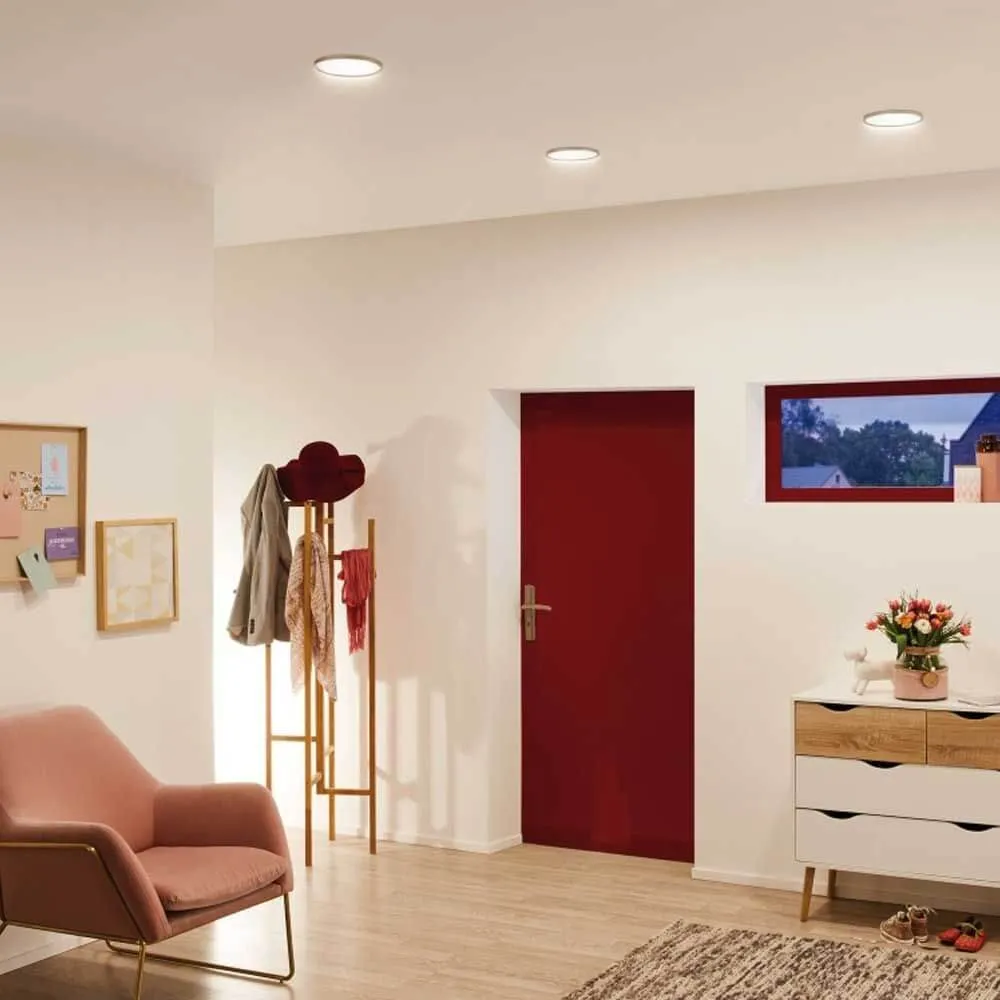 Painel de LED de instalação Ø 12cm Flex 8W decote 5-10 cm branco quente