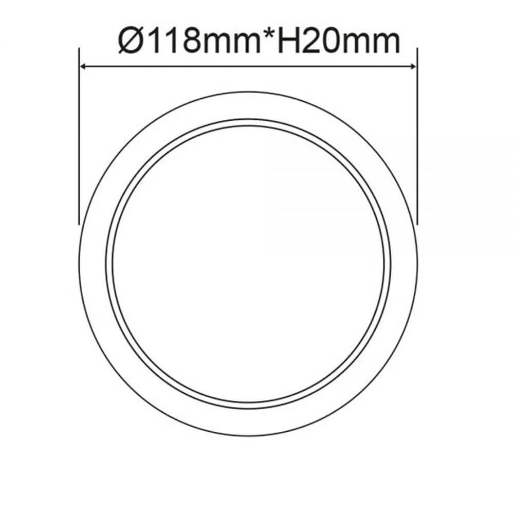 Painel de LED de instalação Ø 12cm Flex Dimmable 8W decote de 5 10 cm de branco neutro
