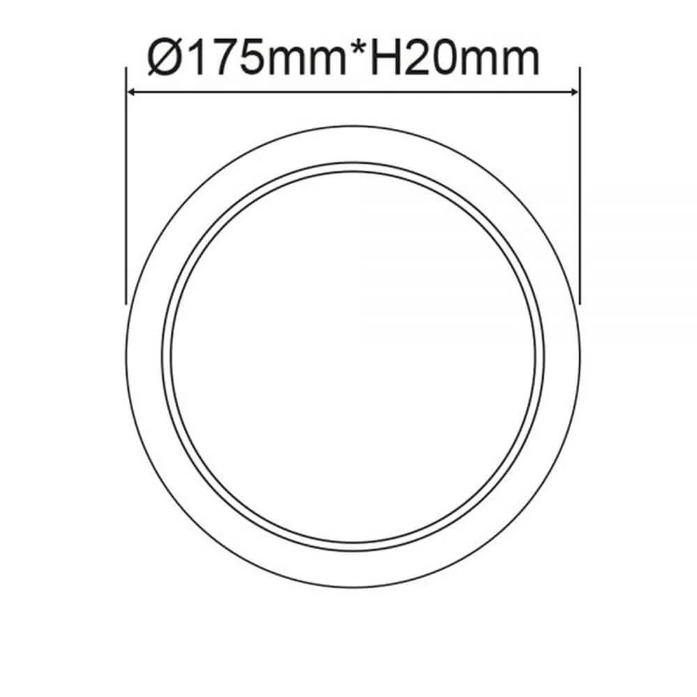 Painel de LED de instalação Ø 17,5cm Flex 15W decote 5-16 cm branco quente