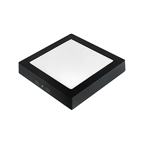 Painel Led Quadrado Sobrepor 18W Bivolt Preto Lux Taschibra