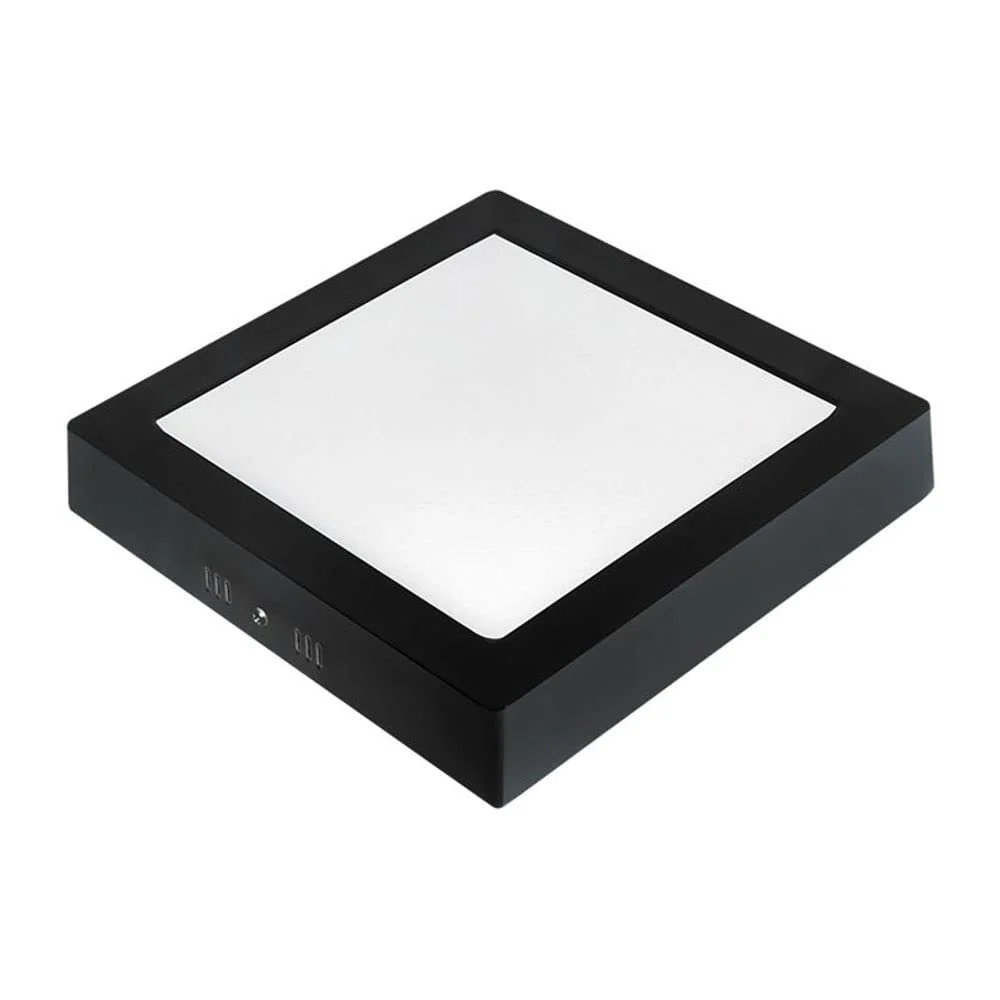 Painel Led Quadrado Sobrepor 24W 4000K Preto Lux Taschibra