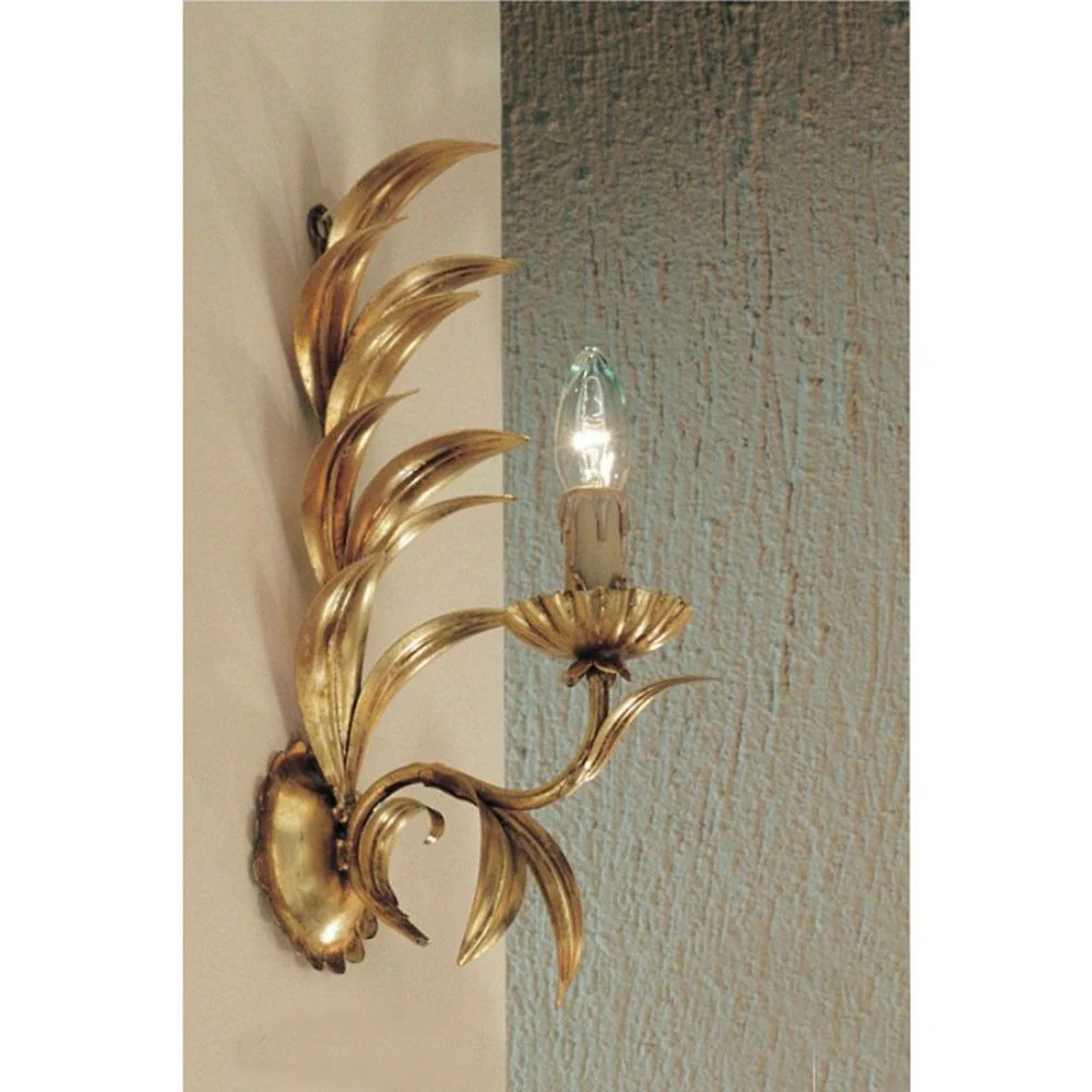 Palma Wall Light Gold Leaf Pad Antique 40cm