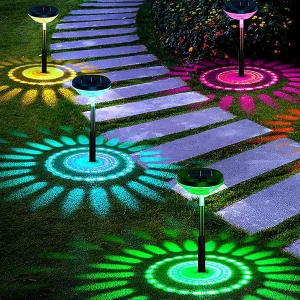4 Peças de Iluminação Solar para Caminho Exterior