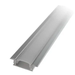 Perfil p/ Fita Led embutir Difusor Opalino 2m
