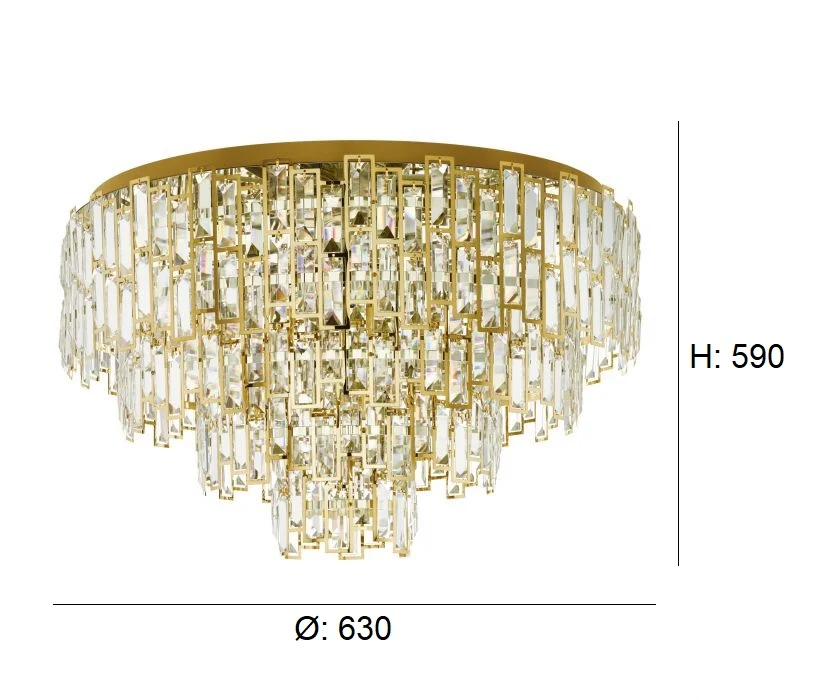 Plafon Eglo Calmeilles Dourado 39611 Ø630