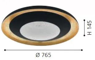 Plafon Eglo canicosa 2 Led C/ comando 98685