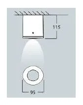 Plafon exterior franca 90 branco fumagalli