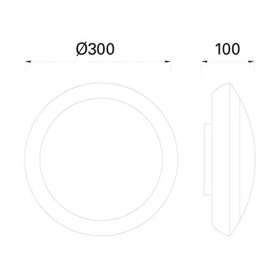 Plafon Forlight Ford Round Branco PX-1801-BLA